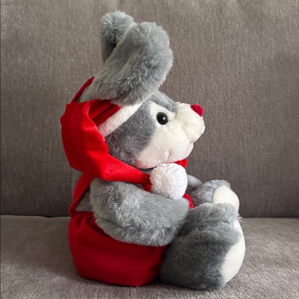 Vintage Plush Singing Christmas Mouse - Picture 5 of 8